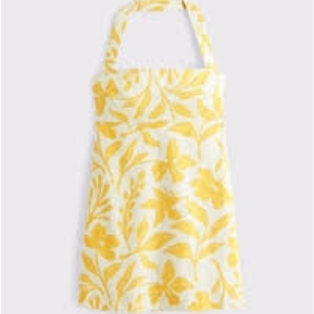 NWT: Abercrombie linen-blend halter dress